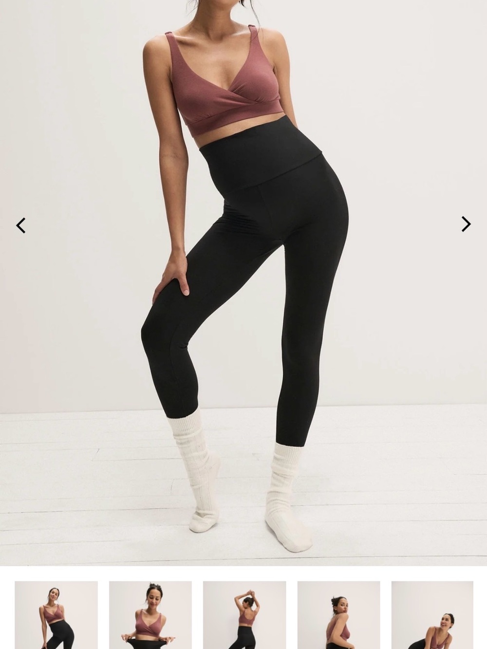 Hatch High-Waist Black Maternity Leggings